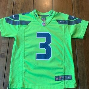 Russel Wilson neon green kids jersey size S/8
